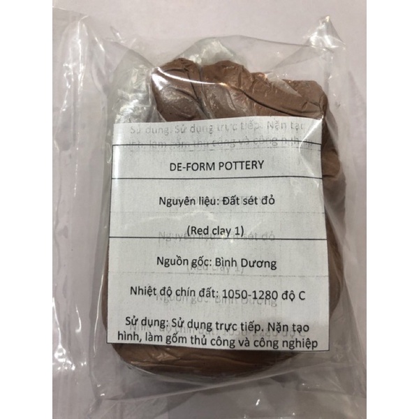 5kg Đất Sét cao lanh nâu đỏ Bát Tràng nặn làm gốm, làm tượng, đồ trang trí
