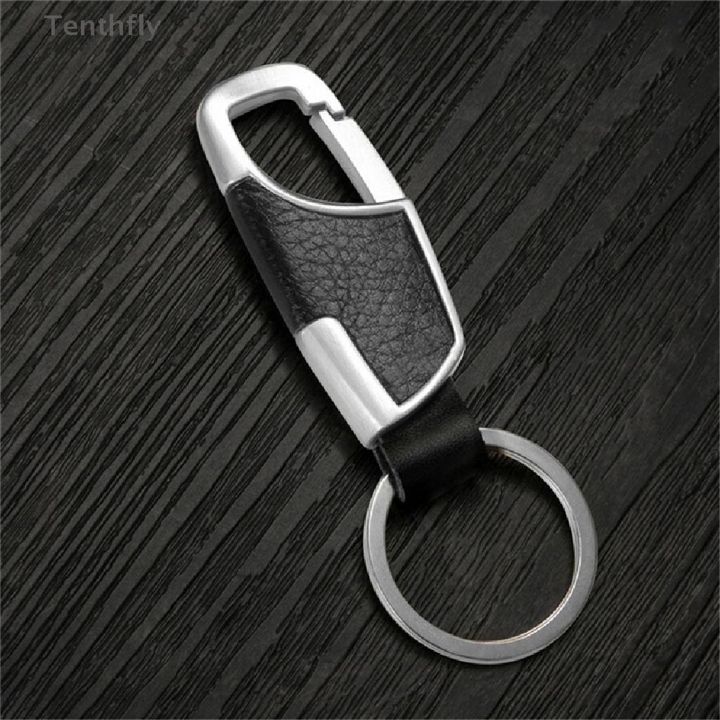 Móc Khóa Kim Loại Phối Da Sáng Tạo Cho Nam Mới