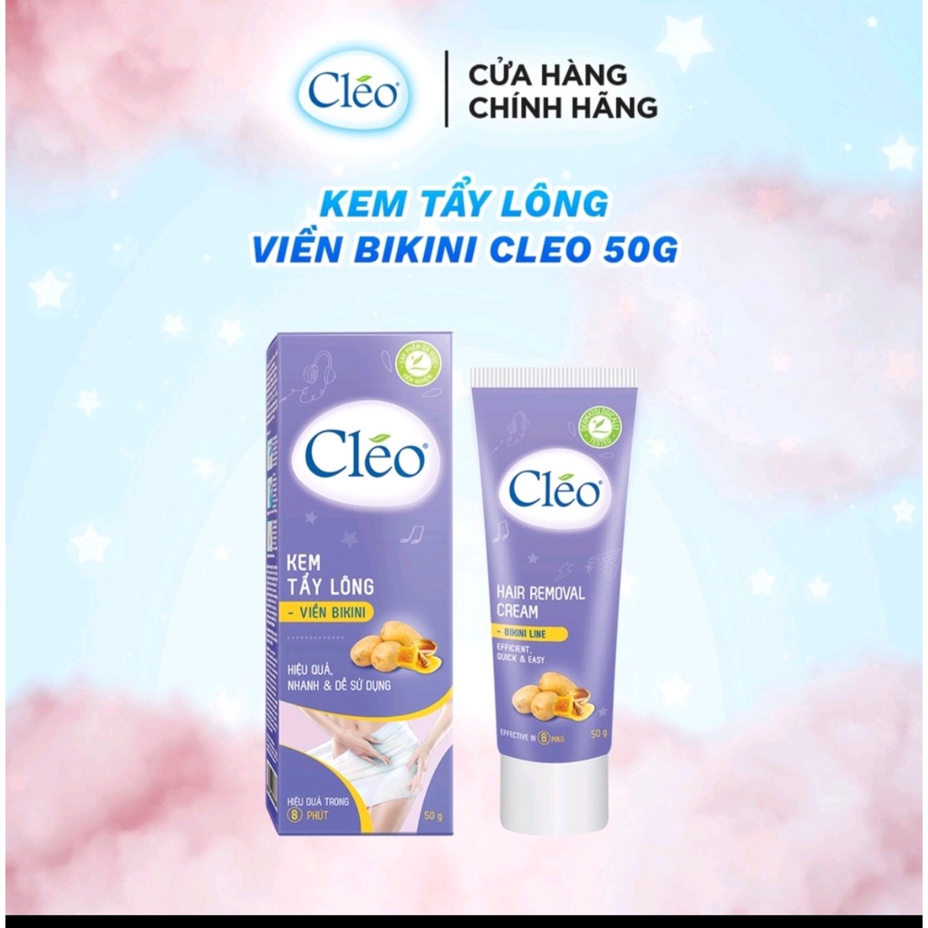 Kem Tẩy Lông Viền Bikini Cléo Từ Khoai Tây & Mật Ong 50g