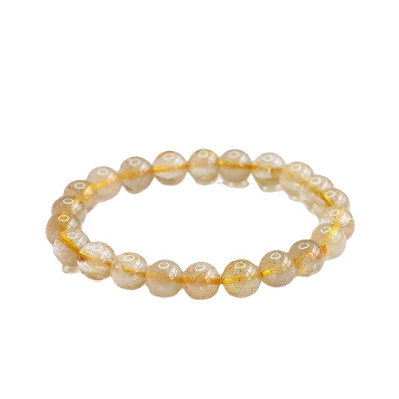 Vòng Đeo Tay Đá Thạch Anh Tự Nhiên Màu Vàng Thời Trang