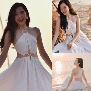 Đầm maxi cắt xẻ eo
