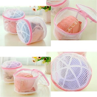 Túi giặt quần áo, đồ lót Okazaki Nhật Bản hình hộp 14x14x13Hcm 100% Polyester an toàn bền dai, khóe kéo tiện lợi
