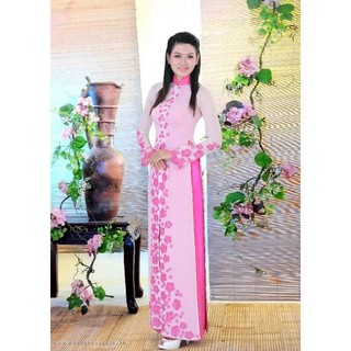 Áo dài hồng 250k