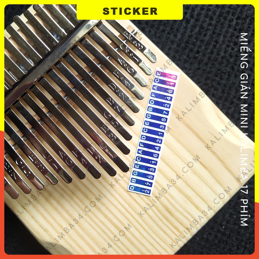 Sticker mini trang trí đàn kalimba nhiều màu, Sticker nhỏ gọn dán phím kalimba tiện dụng D73mm R10mm