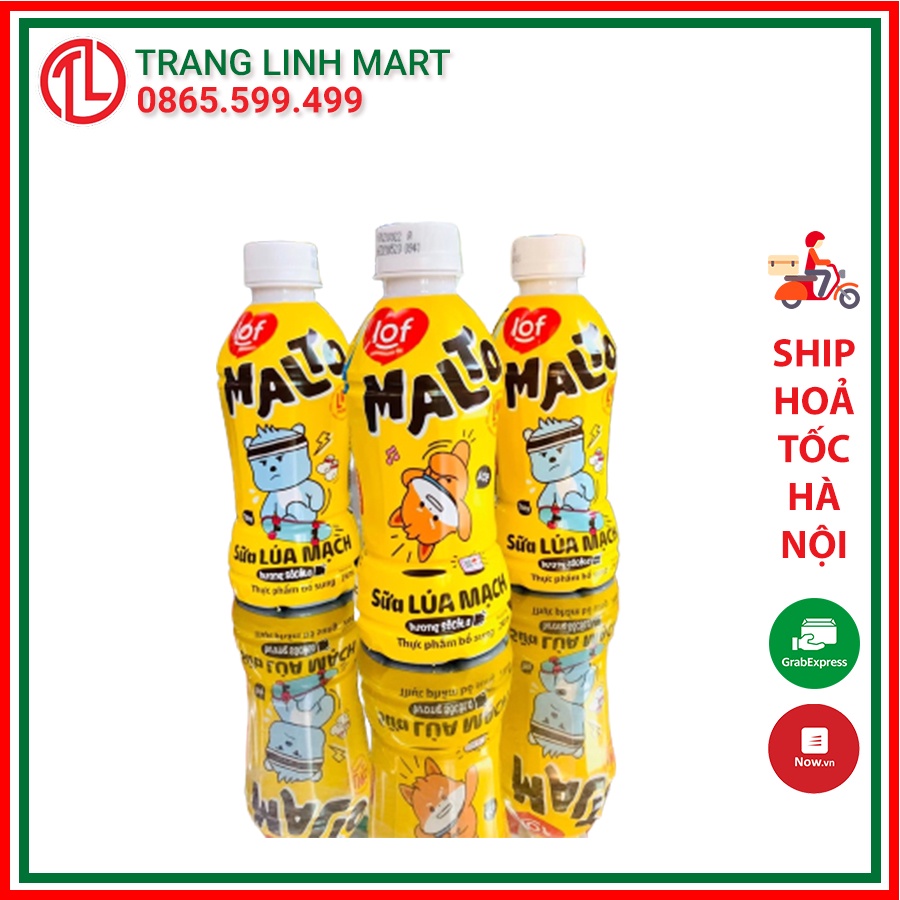Sữa lúa mạch hương socola Malto Lof Kun chai 240ml