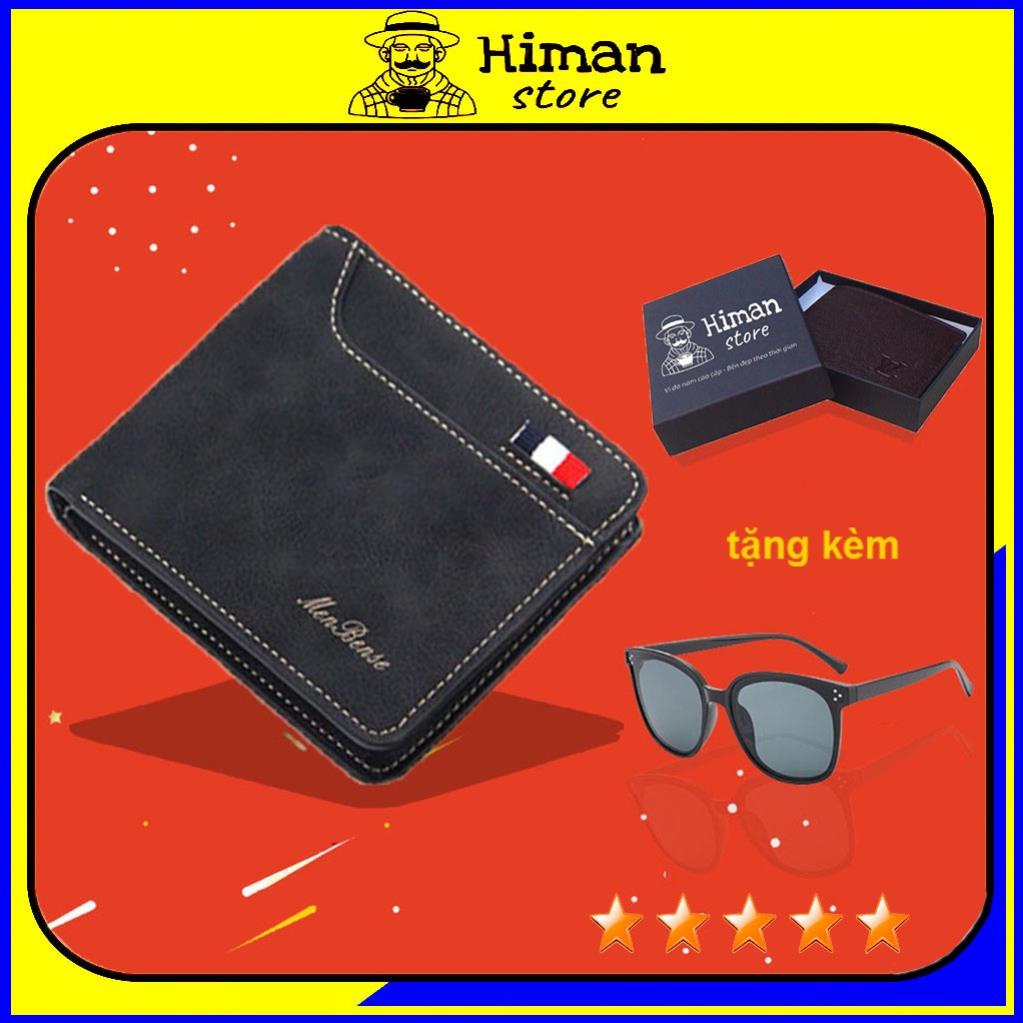 Ví nam nữ unisex hot trend 2022 bóp da lộn mini dáng đứng ngang cao cấp đẹp nhỏ gọn Himan-vn090 ®️
