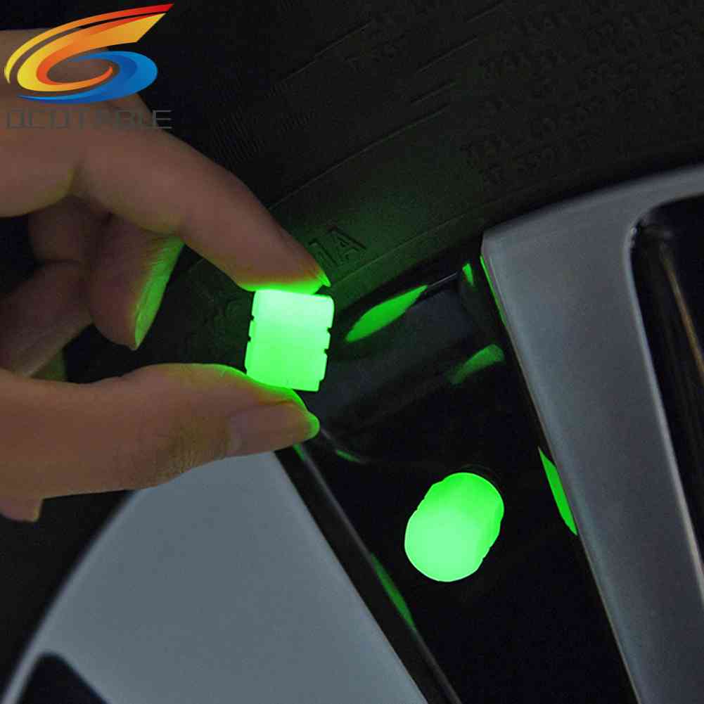 Set 4 Vỏ Bọc Van Schrader Dạ Quang Cho Xe Máy / Xe Đạp