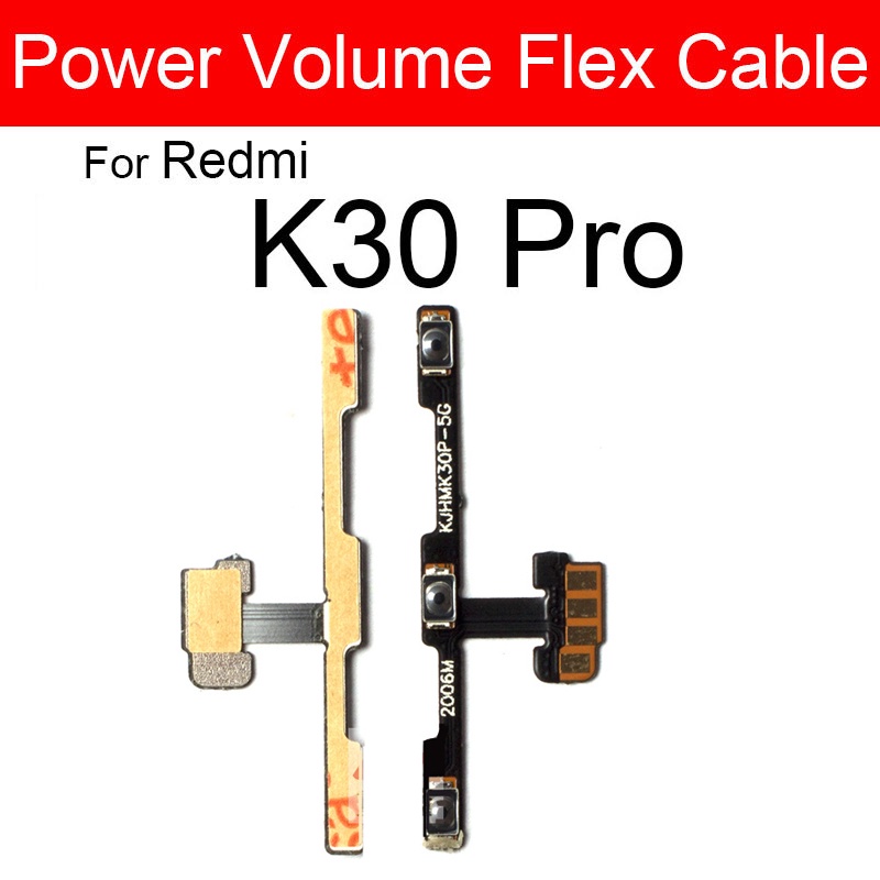 Cáp Flex Nút Âm Lượng Thay Thế Chuyên Dụng Cho Xiaomi Redmi K20 K30 K40 K50 Pro K30i K30s K30 Ultra K40 Redmi