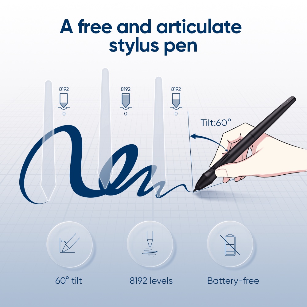 Bút Vẽ Đồ Họa Kỹ Thuật Số XPPen Dem01V2 10X6.25 inch Không Dùng Pin