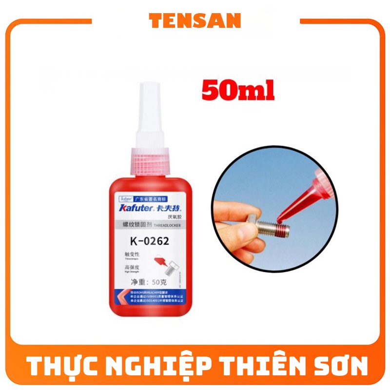 Keo dán khóa ren Kafuter K-0262 keo khóa ren, chống ăn mòn ốc vít