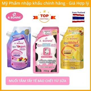 Muối Tắm Bò Thái Lan Cao Cấp ABONNE Hương Hoa Quả Tẩy Tế Bào Chết Làm Trắng Da Premium Micro Salt Túi 350gr