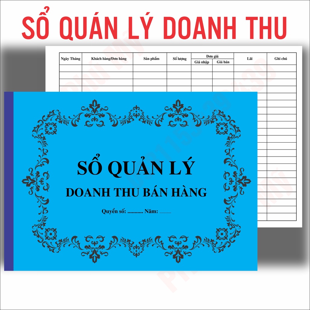 Sổ Quản Lý Doanh Thu Bán Hàng Cho Shop