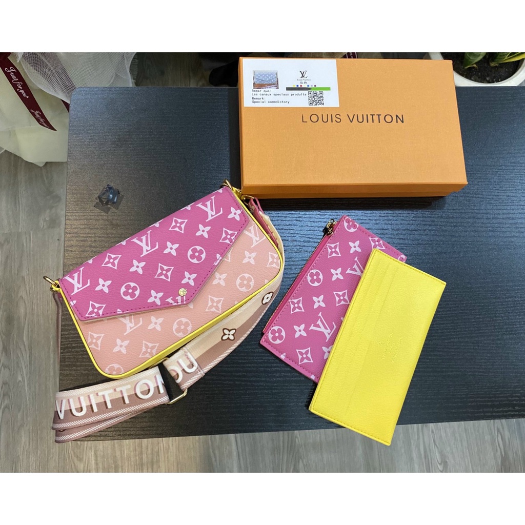 Set túi 3 món bì thư hồng xinh size 20cm fullbox