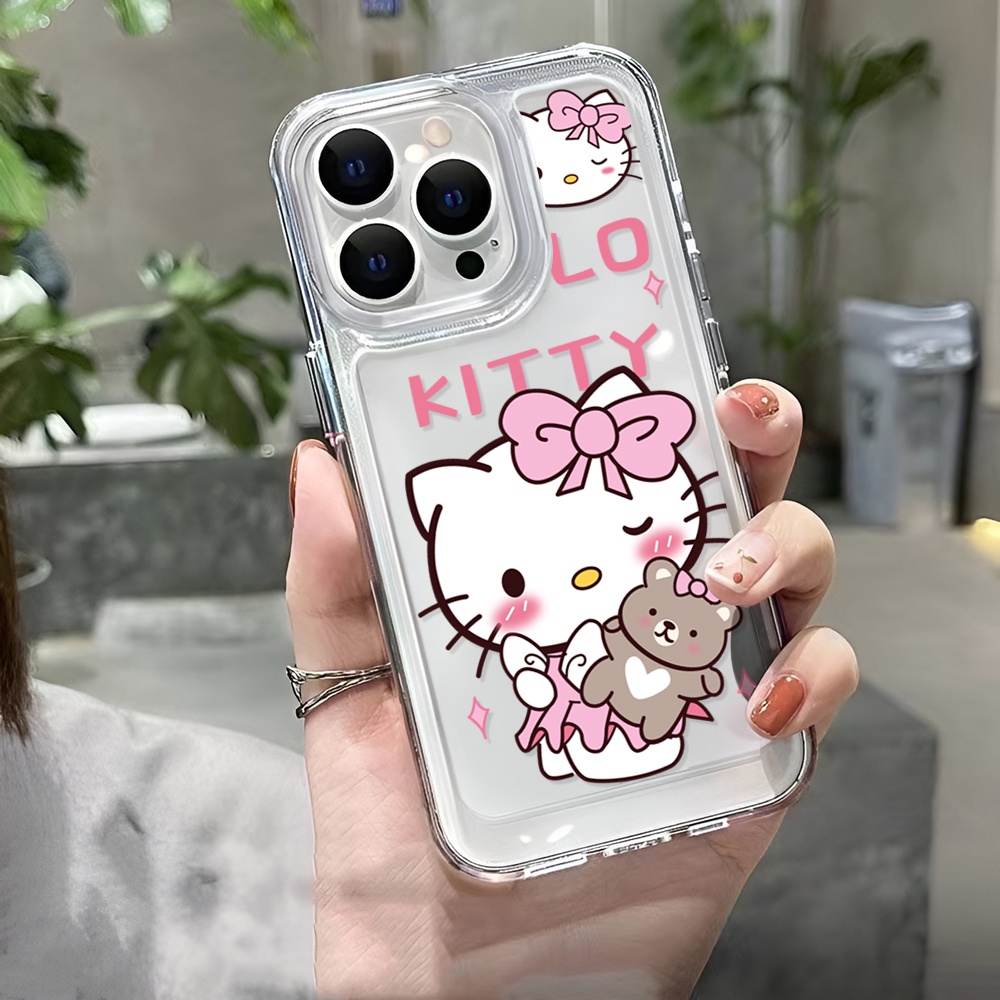Ốp Điện Thoại Trong Suốt Hình Hello Kitty Cho iphone 14 Pro Max 14 Plus 13 11 12 7Plus X XR XS Max 8 7