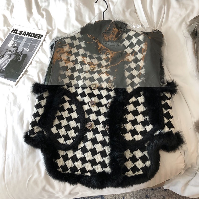 Áo Khoác Lông Không Tay Thời Trang Thu Đông Phong Cách Retro Cho Nữ