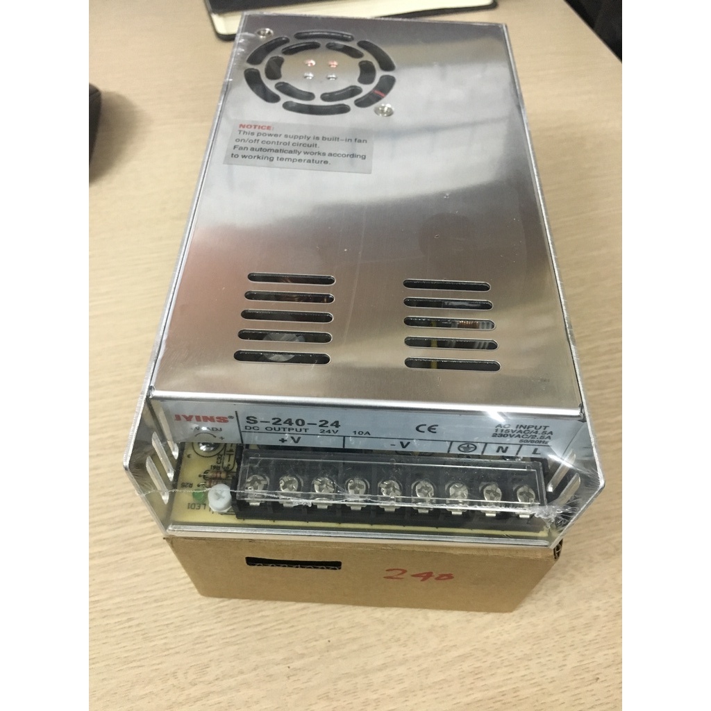 Bộ nguồn 1 chiều 240W 12VDC, 24VDC model: S-240-12, S-240-24