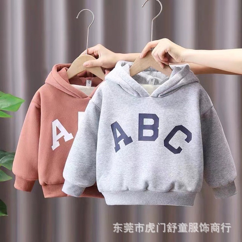 AN03_9-20kg Áo nỉ lót lông mỏng, áo Hoodie unnisex in hình ngộ nghĩnh cho bé trai bé gái