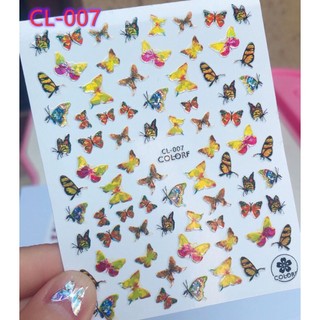 Sticker bướm dán móng