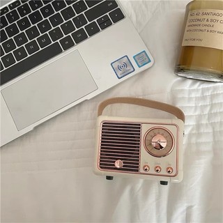 [SẲN HCM] LOA MINI BLUETOOTH VINTAGE QUAI DA CAO CẤP