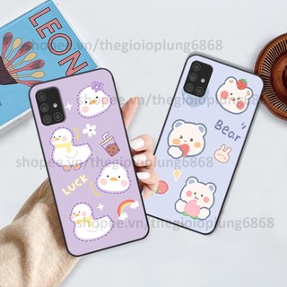 Ốp Samsung A31 / A51 / A71 in hình caro gấu vịt cute dễ thương, đầy đáng yêu