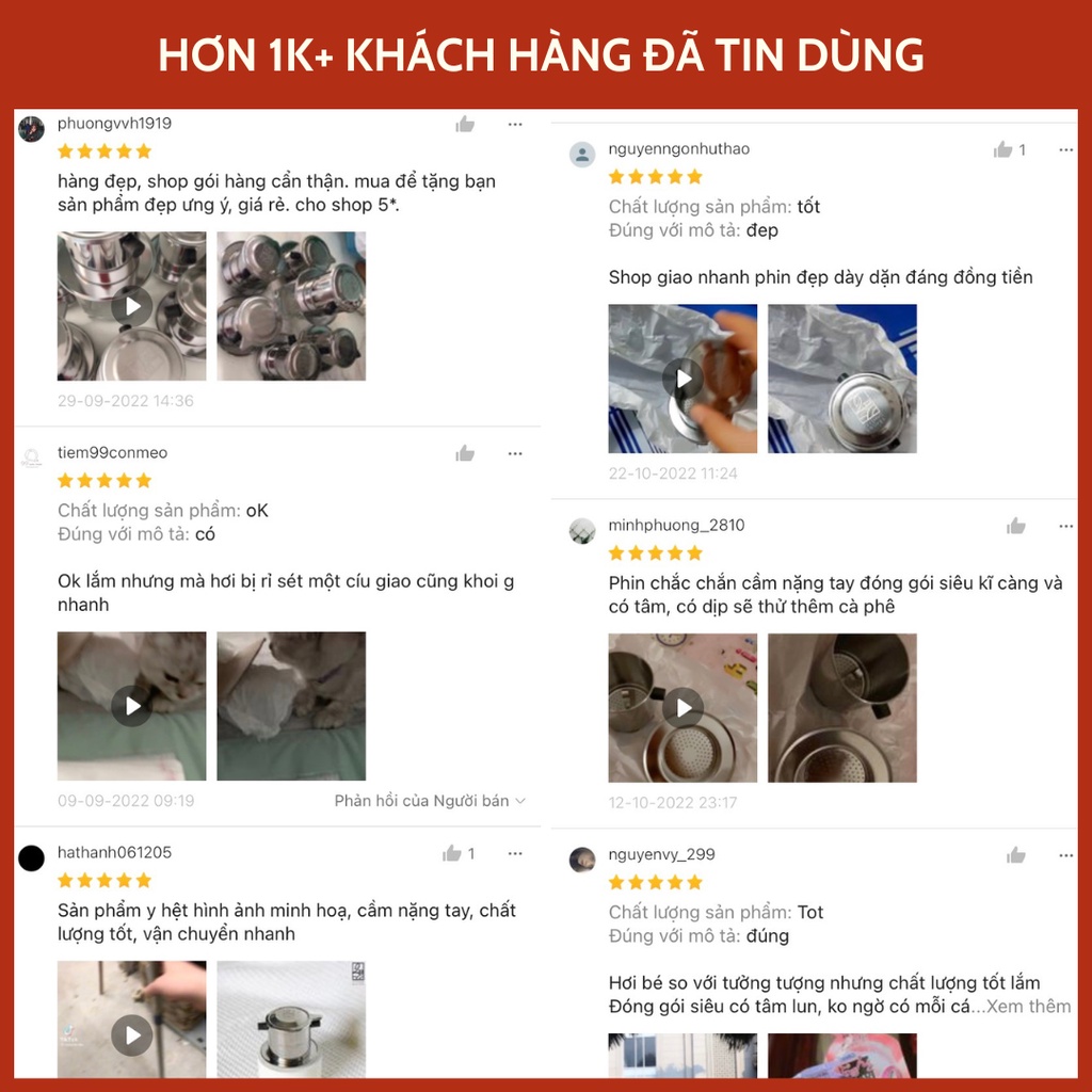Phin cà phê inox cao cấp TaynguyenSoul
