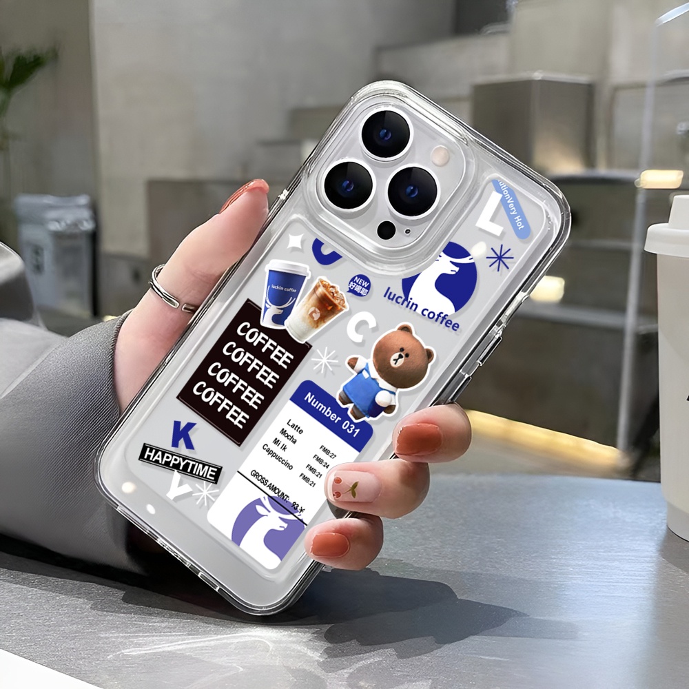 Ốp Điện Thoại Trong Suốt In Hình Ly Cà Phê Cho iphone 14 Pro Max 14 Plus 13 11 12 7Plus X XR XS Max 8 7