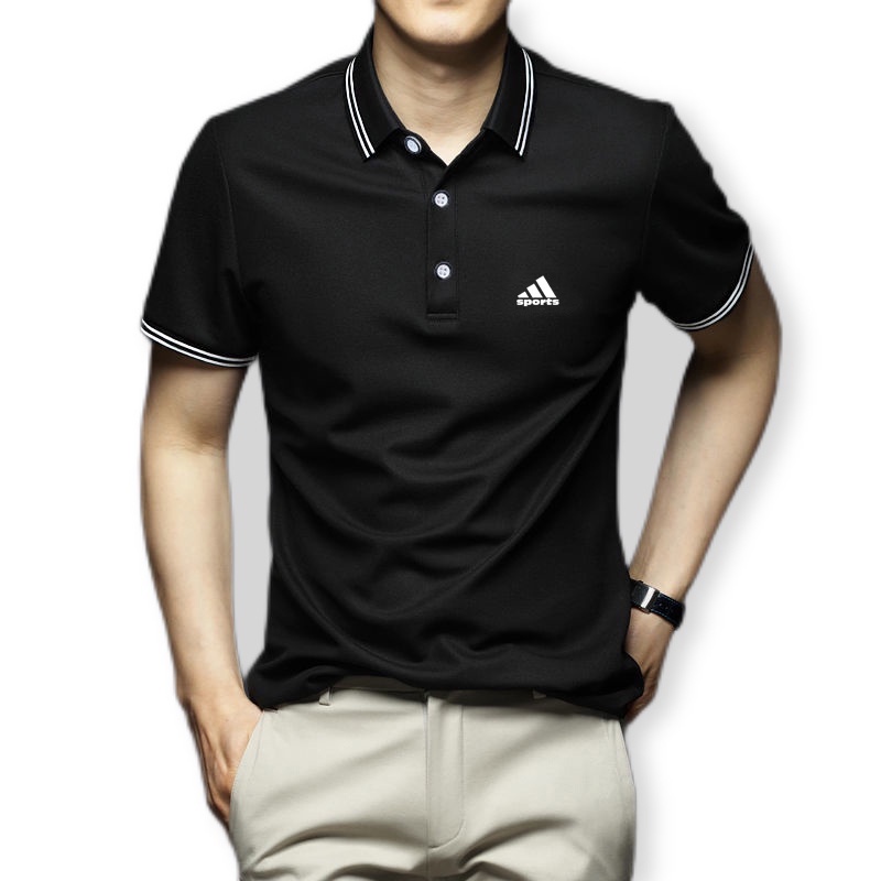 Áo polo Tay Ngắn Màu Trơn Thời Trang Cho Nam Size M-5XL