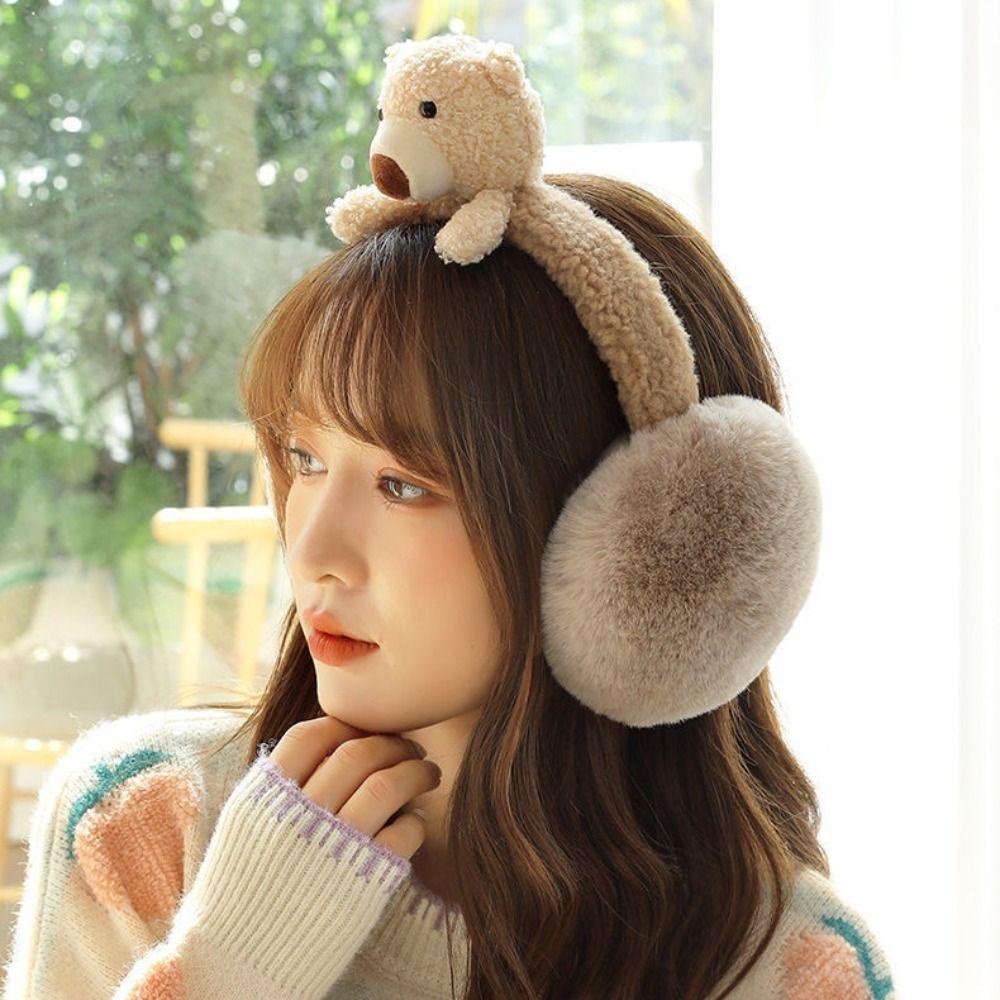 Chụp Tai Giữ Ấm Họa Tiết Hoạt Hình Vui Nhộn Thời Trang Thu Đông Cho Bé