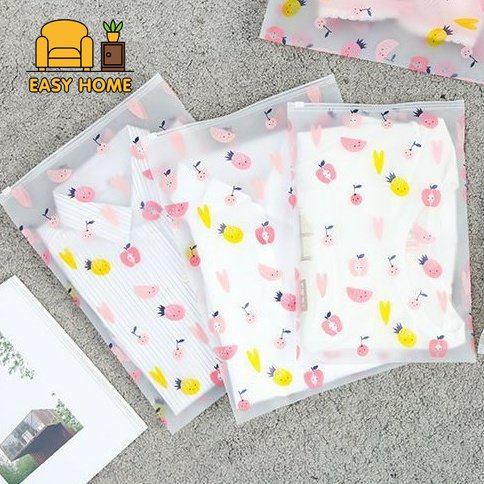 Túi Đựng Quần Áo, Túi Đựng Đồ Cá Nhân Khi Đi Du Lịch Hoạ Tiết Hoa Quả Xinh Xắn, Có Thể Gấp Gọn Tiện Dụng
