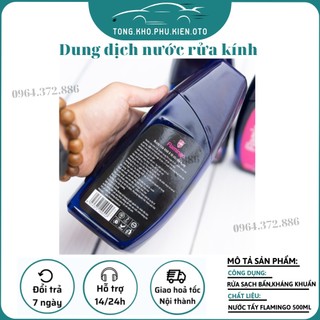 Dung dịch nước rửa kính đậm đặc flamingo 500 ml cực sạch