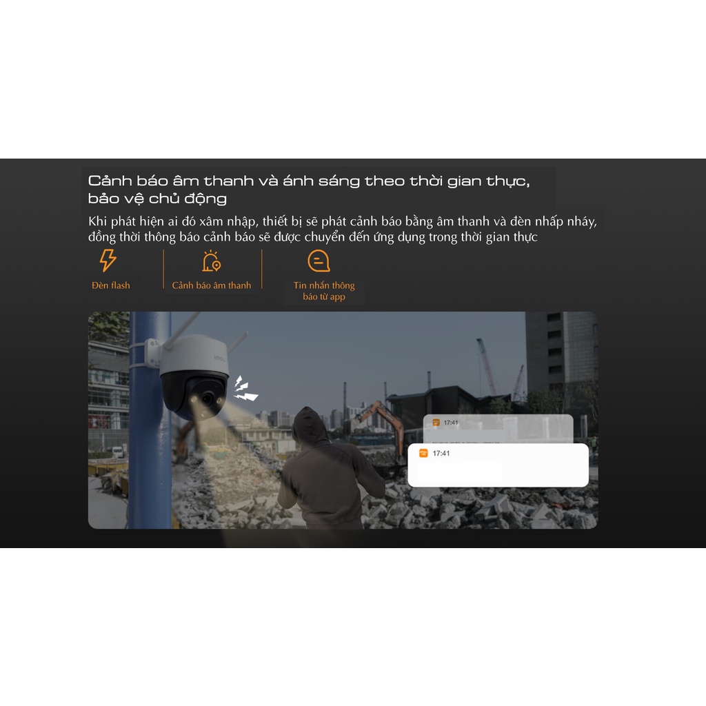 Camera IMOU Cruiser SE+ S21FEP -  Đàm Thoại Hai Chiều - Tích Hợp Còi Hú - Đèn Spotlight