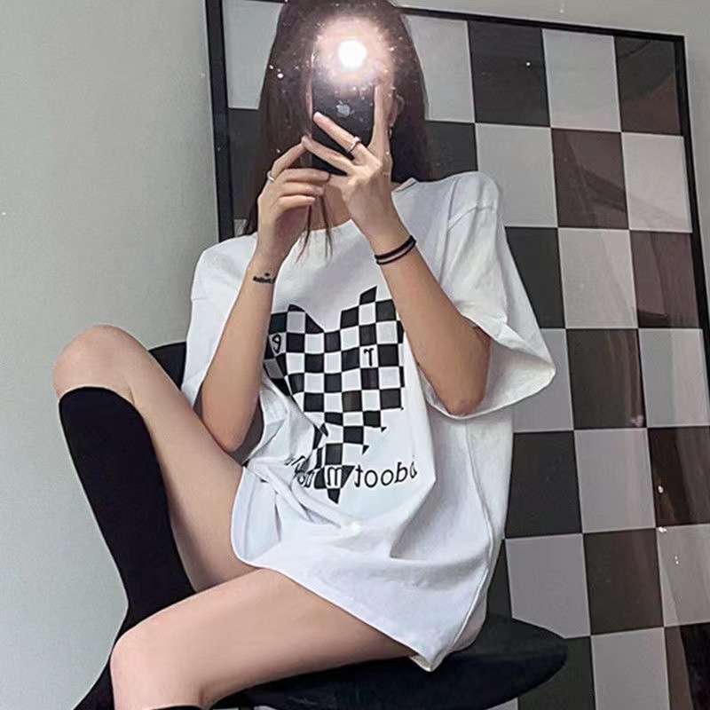 NRVP Áo Thun Unisex Mùa Hè Dáng Suông Tay Cộc Phong Cách Hàn Quốc Cho Nam Nữ