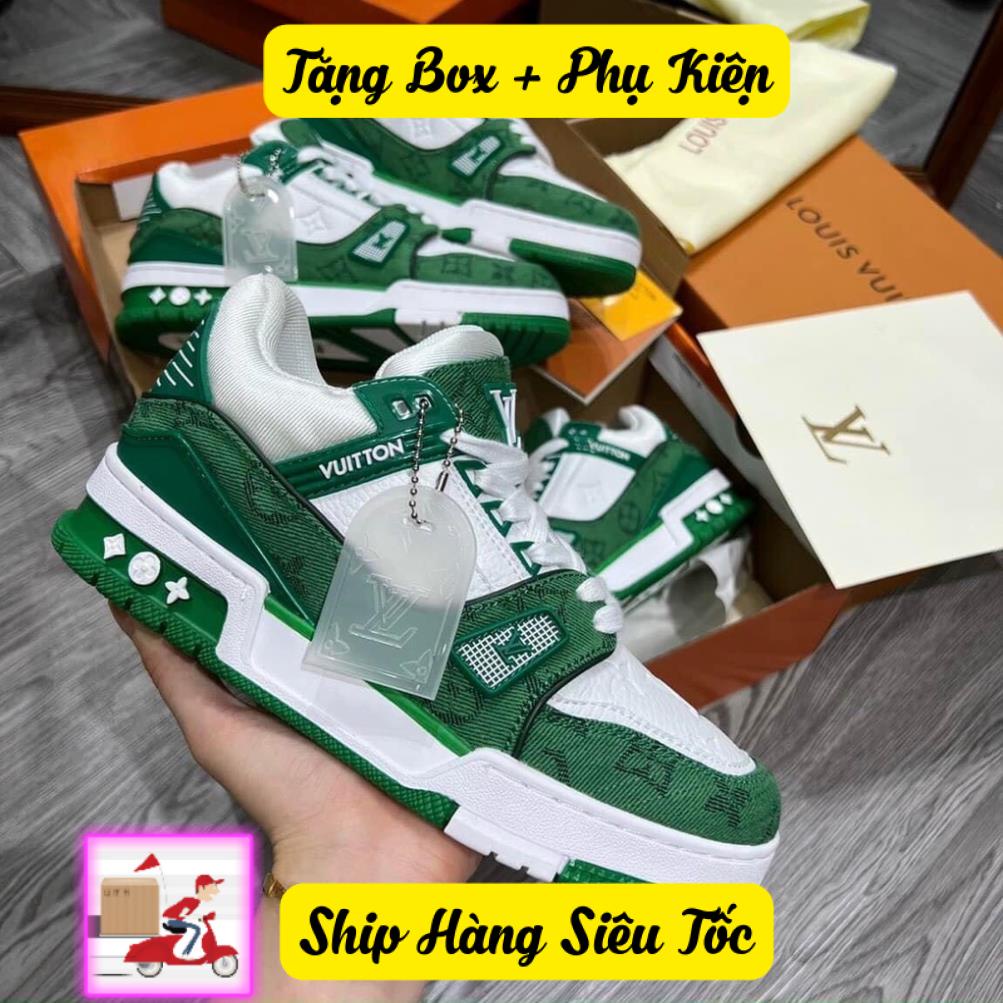 Giày LV Xanh Lá, Giầy thể thao LV Xanh Lá, Đen Hồng các màu mới nhất hot trend 2022 Full BOx Bill