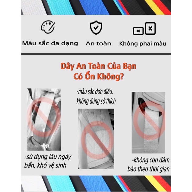 Dây Đai An Toàn Bằng Vải Nhiều Màu Sắc Cho Xe Hơi, Xe Ô Tô Germany
