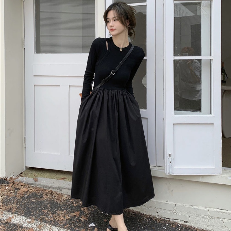 Đầm Dài Tay Thiết Kế Mới Thời Trang Mùa Thu Theo Phong Cách Hàn Quốc Dành Cho