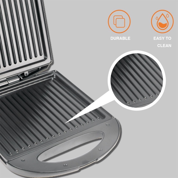 Máy nướng kẹp bánh mì đôi, nướng bbq HAEGER RAF