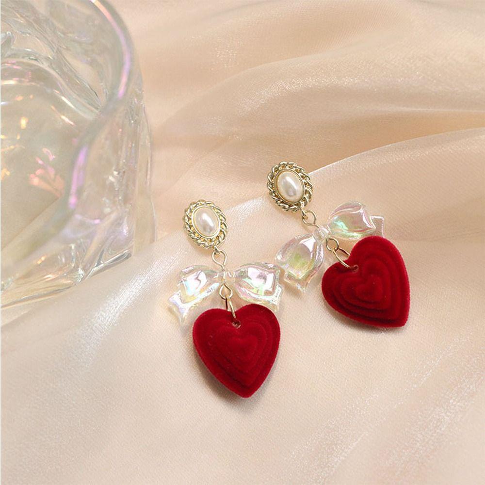 JARRED Bông Tai Dáng Dài Hình Hoa Hồng Dễ Thương Thời Trang Cho Nữ