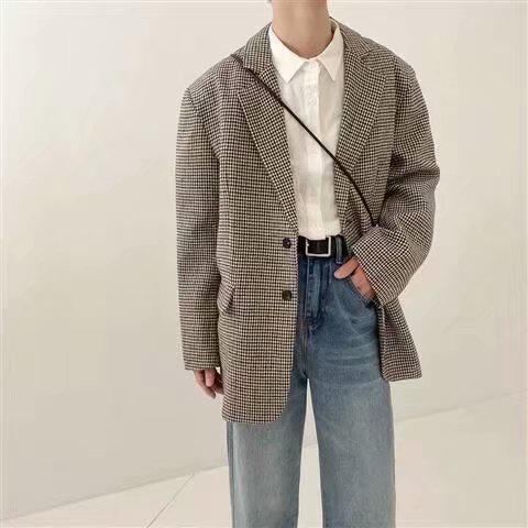 Bộ Đồ Vest Thiết Kế Đơn Giản Thời Trang retro Hàn Quốc Thanh Lịch Cho Nam