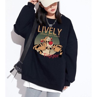 Áo sweater TATO Official in hình hổ LIVELY, chất vải nỉ bông cotton co dãn thoáng mát