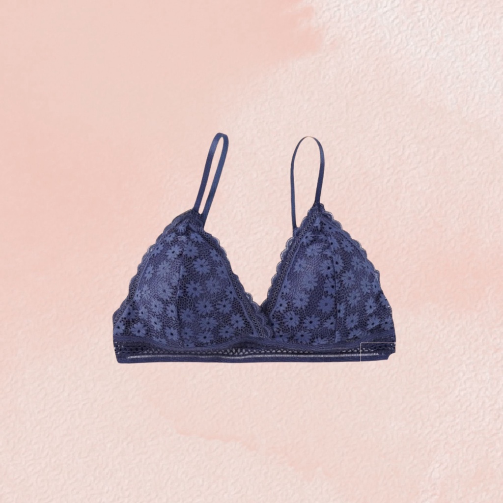 Áo lót bra nữ MiYours Fashion &amp; More BR7338 ren không gọng đệm mỏng cup 3D tạo phom nâng ngực nhẹ nhàng dây mảnh