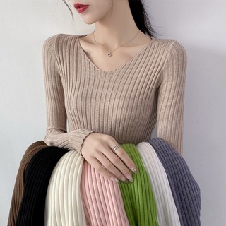 Áo len lông cừu cổ tim - loại 1