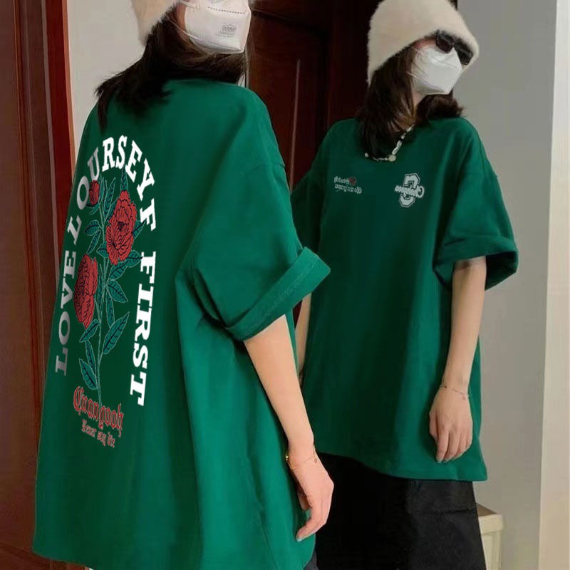 NRVP Áo Thun Unisex Mùa Hè Dáng Suông Tay Cộc Phong Cách Hàn Quốc Cho Nam Nữ