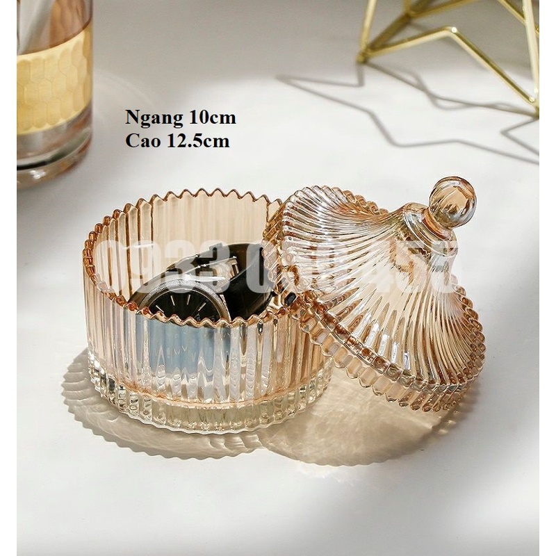 Khay mứt đựng bánh kẹo ngày Tết, dĩa hũ mứt thủy tinh pha lê