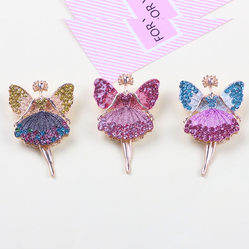 Trâm Cài Áo Hình Thiên Thần Đính Đá Thời Trang Cao Cấp 100 Mảnh Ghép