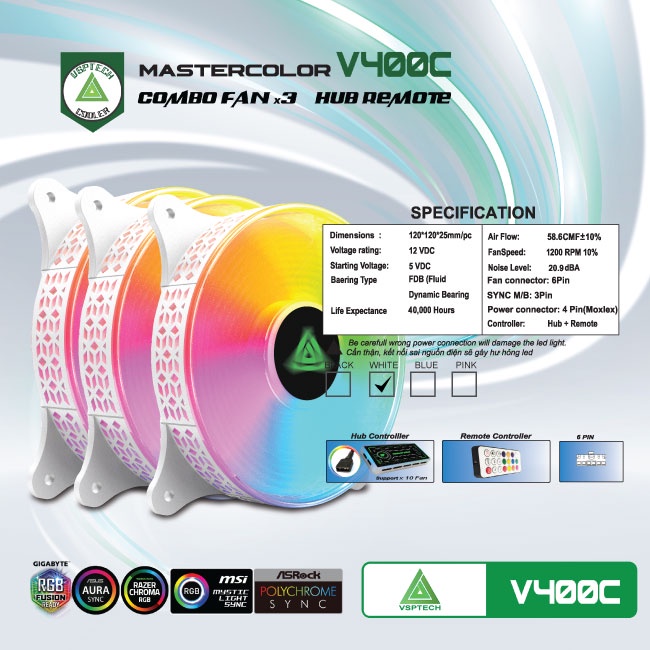 Fan V400B LED ARGB