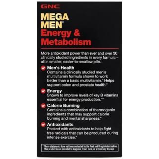 Usa - gnc mega men energy and metabolism 90 viên - ảnh sản phẩm 2