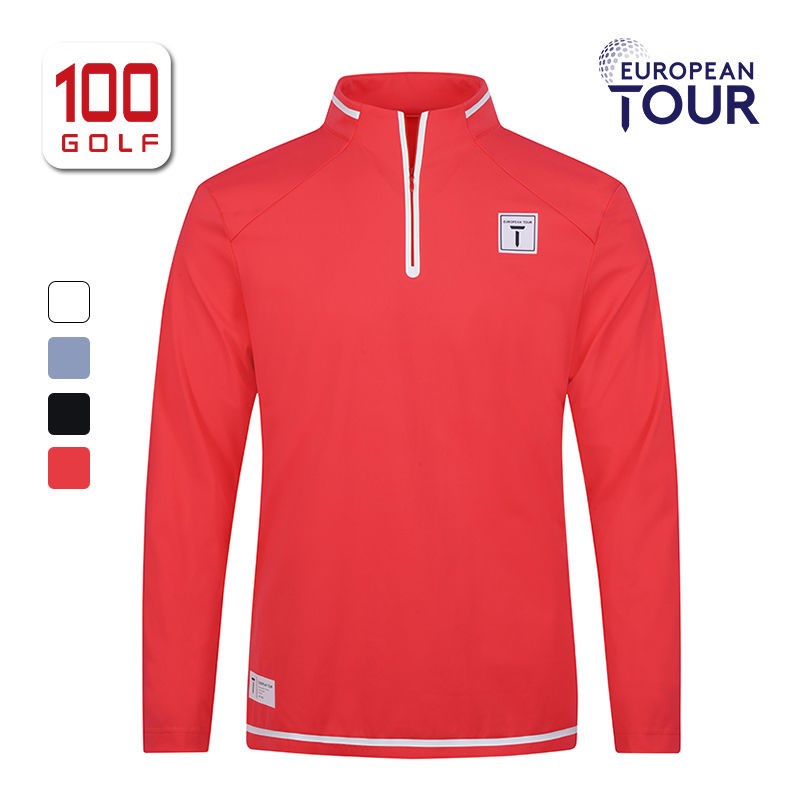 Europeantour golf costume nam dài tay t-shirt 21 mùa thu nam thể thao đứng cổ áo dài tay