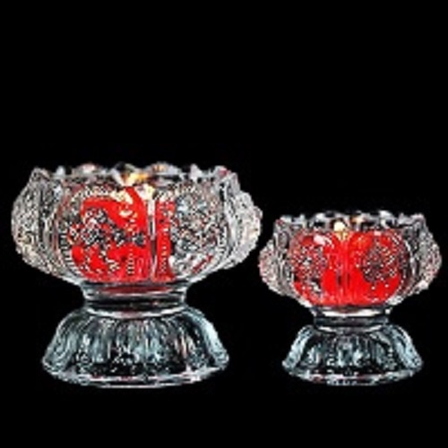 Giá nến thủy tinh bát kiết tường cúng phật