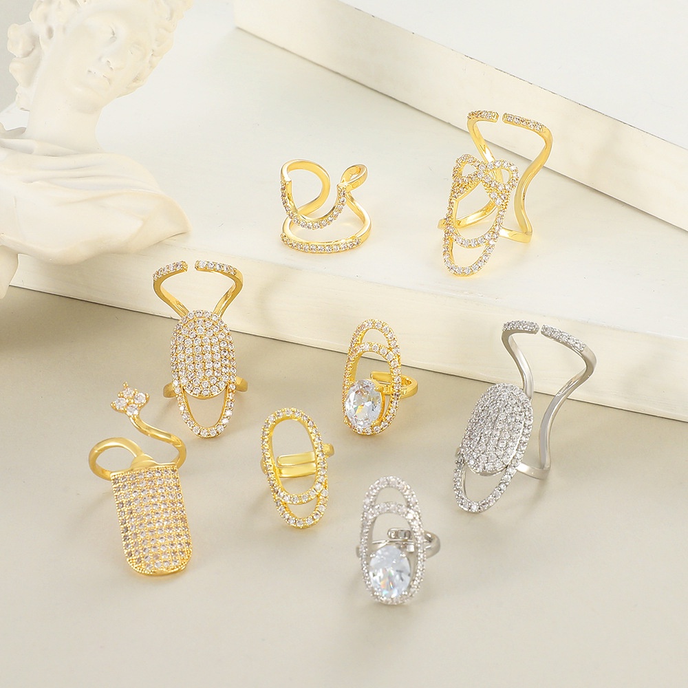 Nhẫn Hở Đính Đá Thời Trang Chất Lượng Cao Cho Nữ