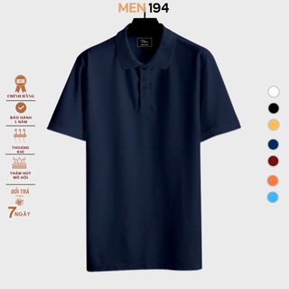 Áo thun Polo Men194 Unisex vải cá sấu co dãn 4 chiều dày dặn form gerular fit - PL Mè 02